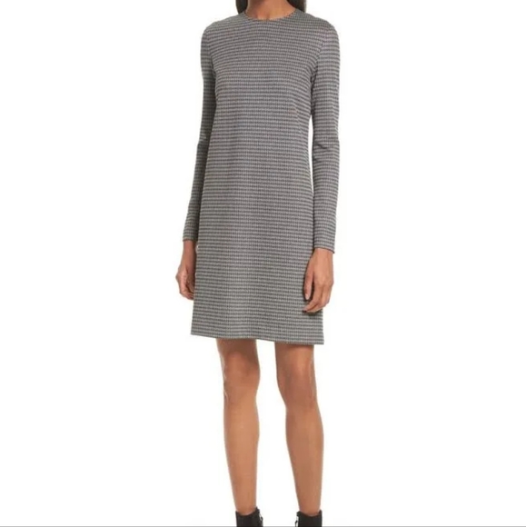 Theory Dresses & Skirts - Theory Dress Black White Wynter Houndstooth Knit Dress Size 2 NWT